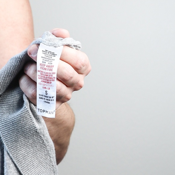 Topman Muscle Fit Sweater Polo | grey knit long sleeve - Picture 8 of 8